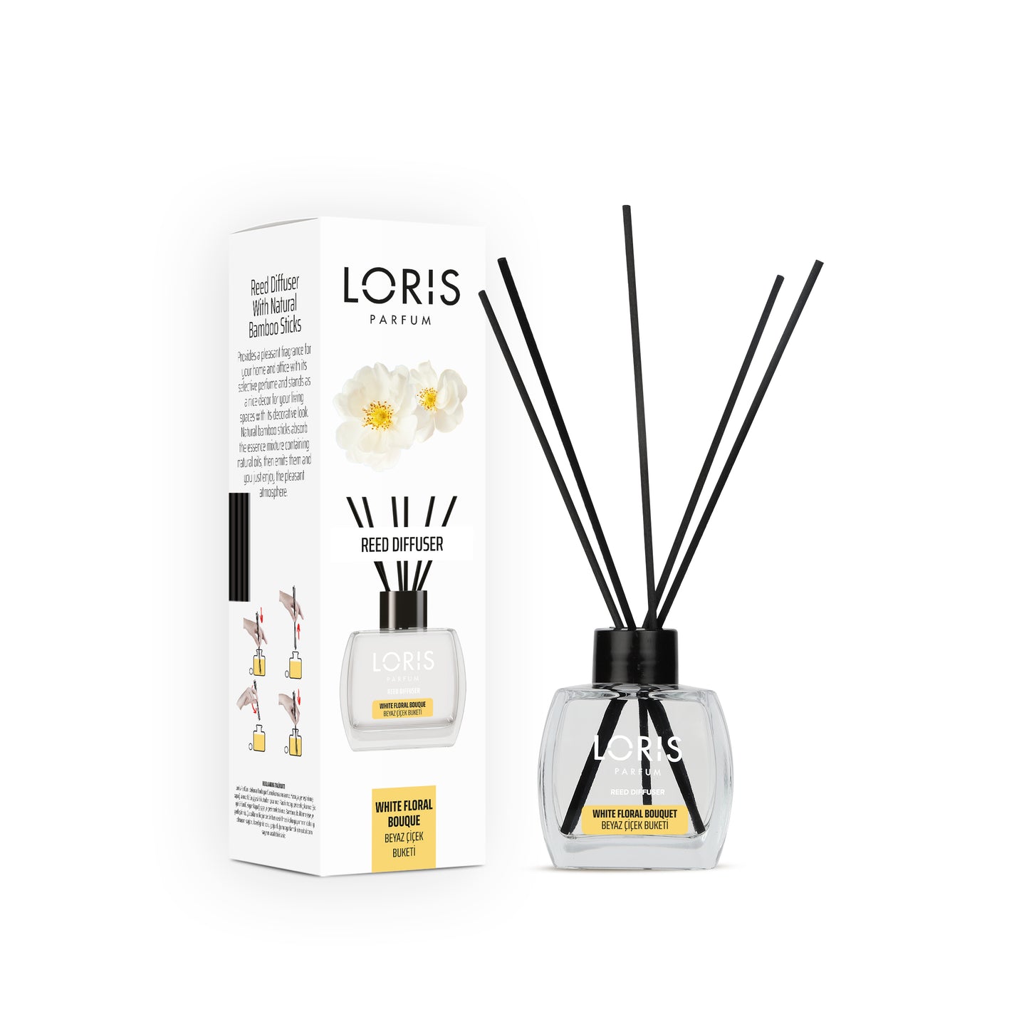 DIFFUSORE AMBIENTE LORIS WHITE FLORAL BOUQUET 120 ML