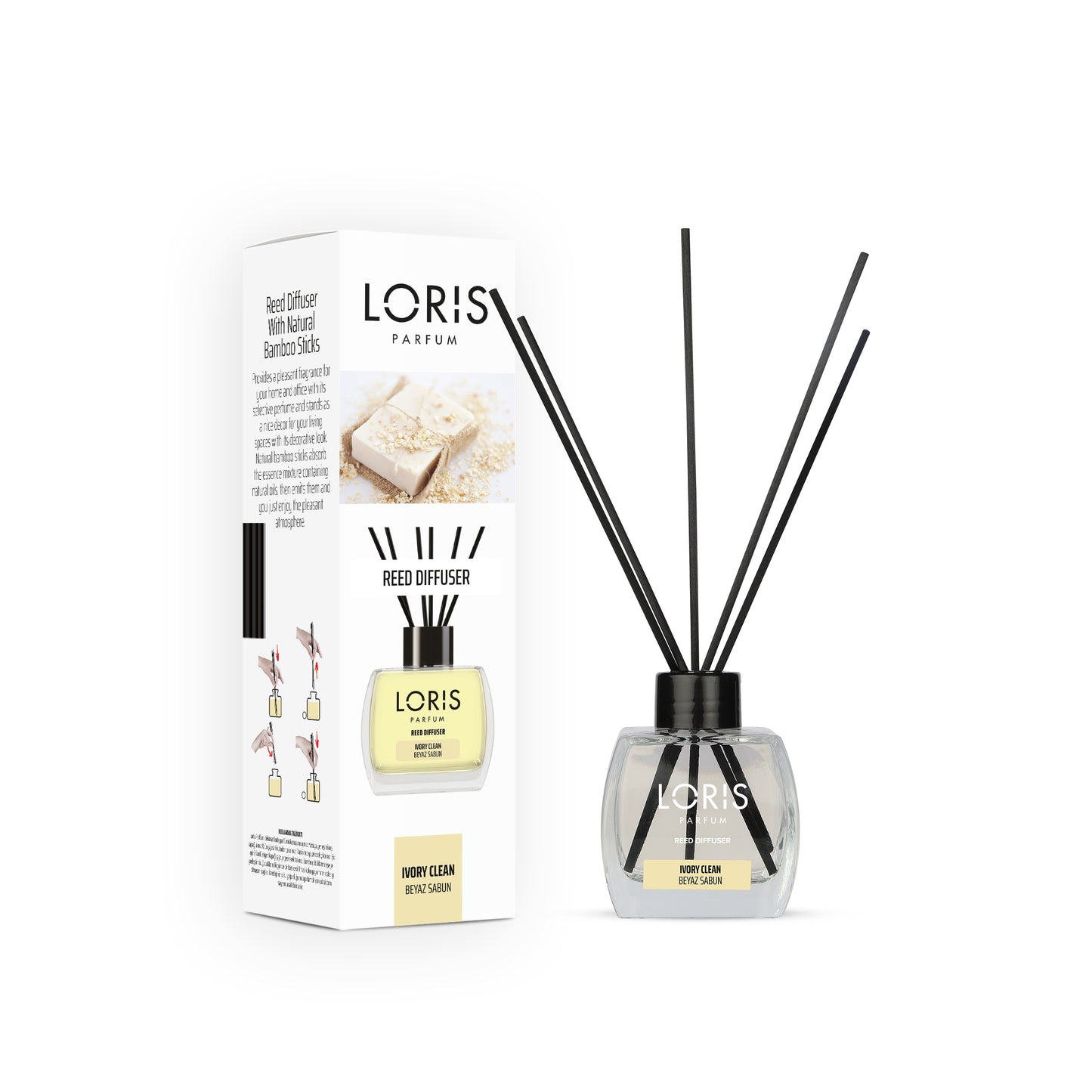 DIFFUSORE AMBIENTE LORIS WHITE SOAP (IVORY CLEAN) 120 ML